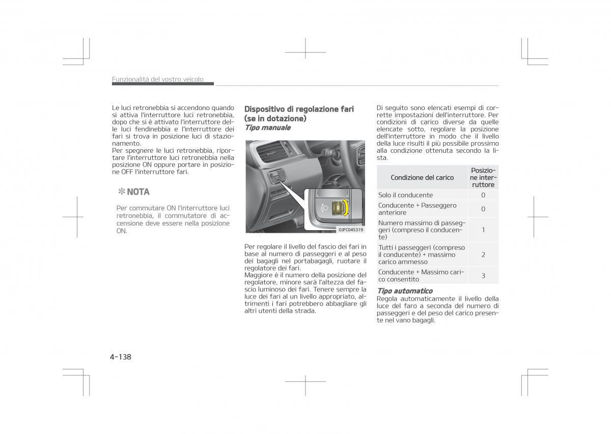 Kia Optima IV 4 manuale del proprietario / page 232