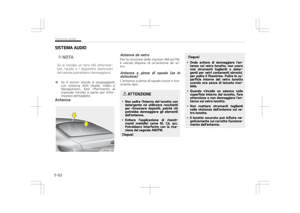 Kia Optima IV 4 manuale del proprietario / page 294