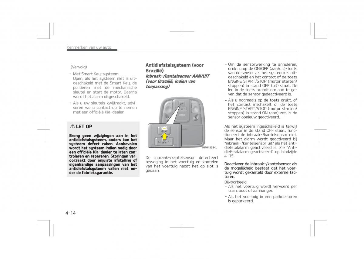 Kia Optima IV 4 handleiding / page 108