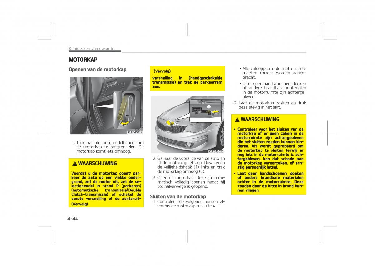 Kia Optima IV 4 handleiding / page 138