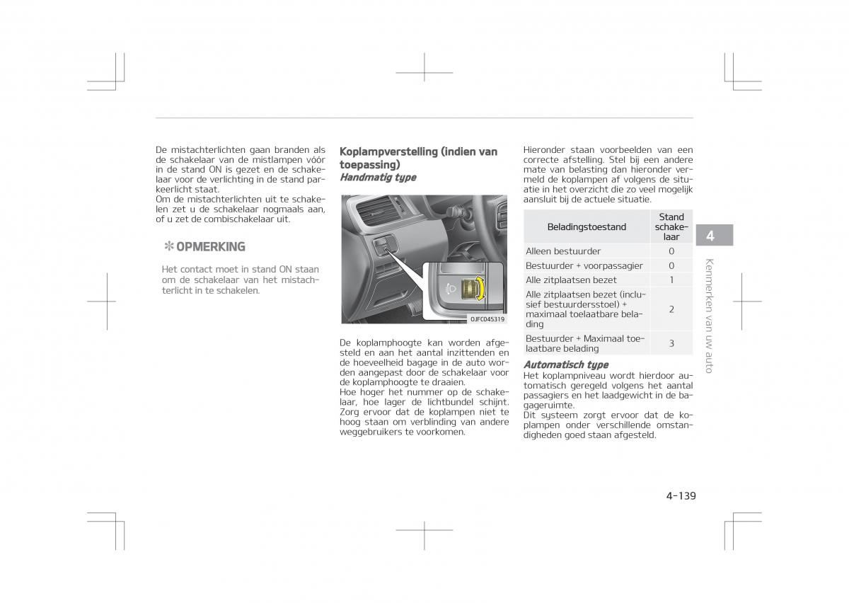 Kia Optima IV 4 handleiding / page 233