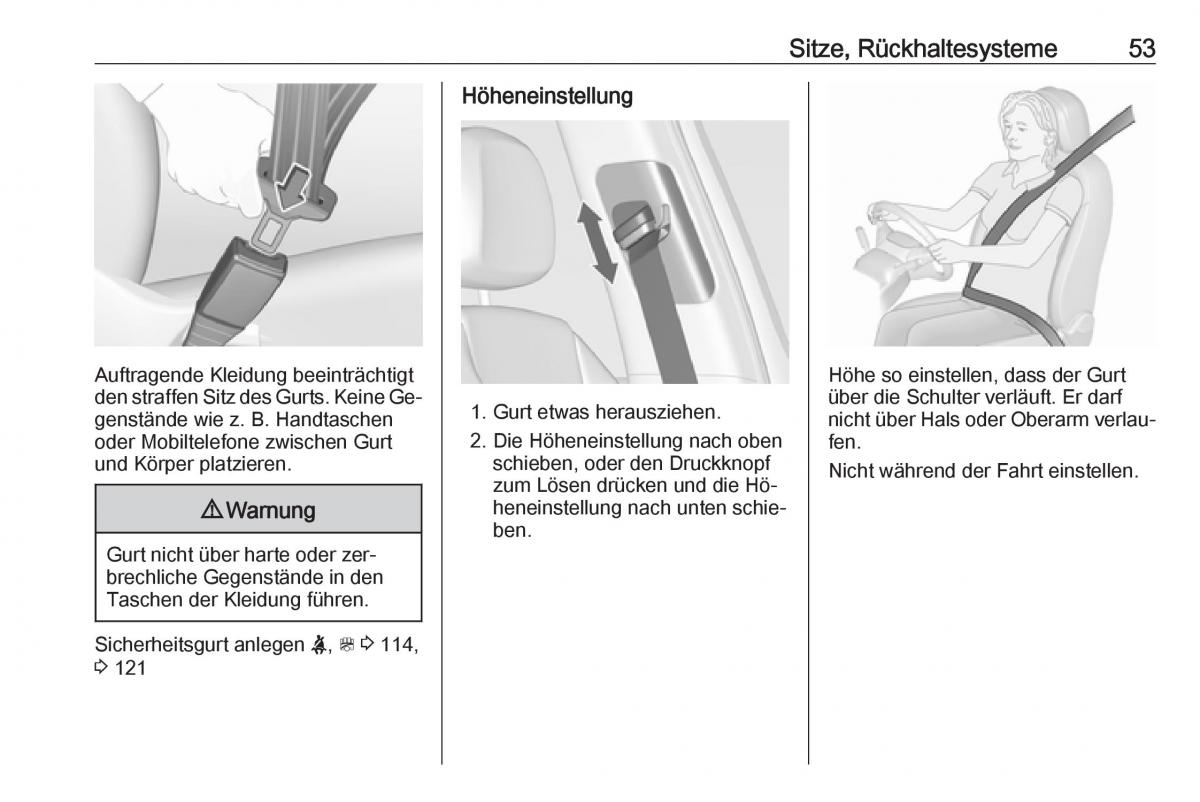 Opel Zafira C Tourer Handbuch / page 55