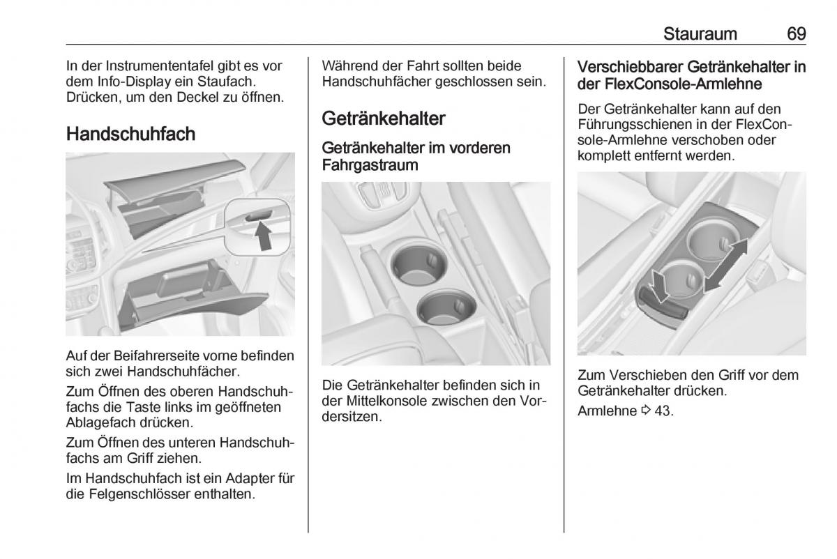 Opel Zafira C Tourer Handbuch / page 71