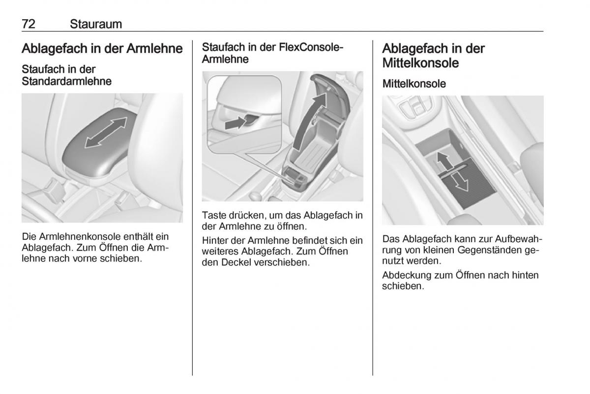 Opel Zafira C Tourer Handbuch / page 74