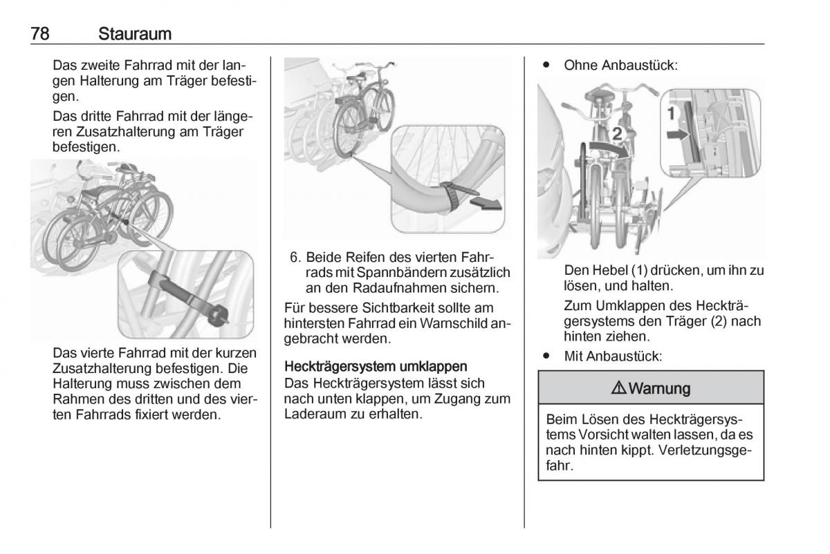 Opel Zafira C Tourer Handbuch / page 80