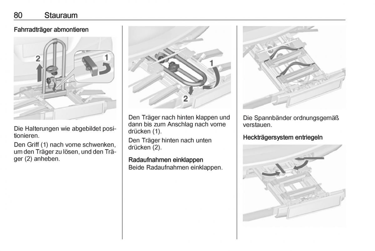 Opel Zafira C Tourer Handbuch / page 82