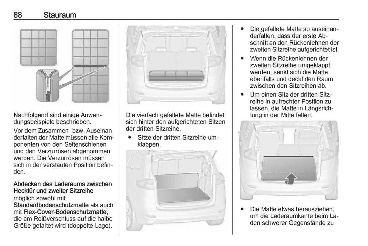 Opel Zafira C Tourer Handbuch / page 90