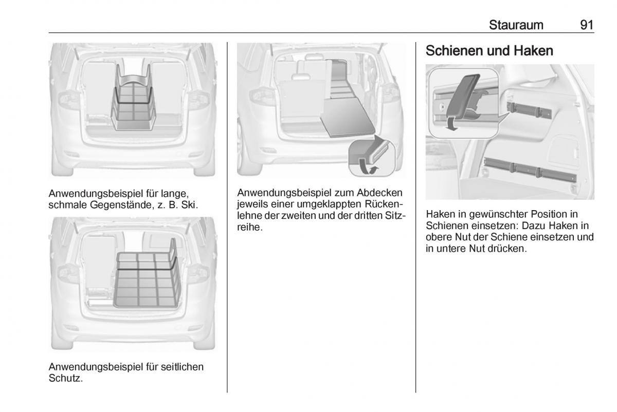 Opel Zafira C Tourer Handbuch / page 93