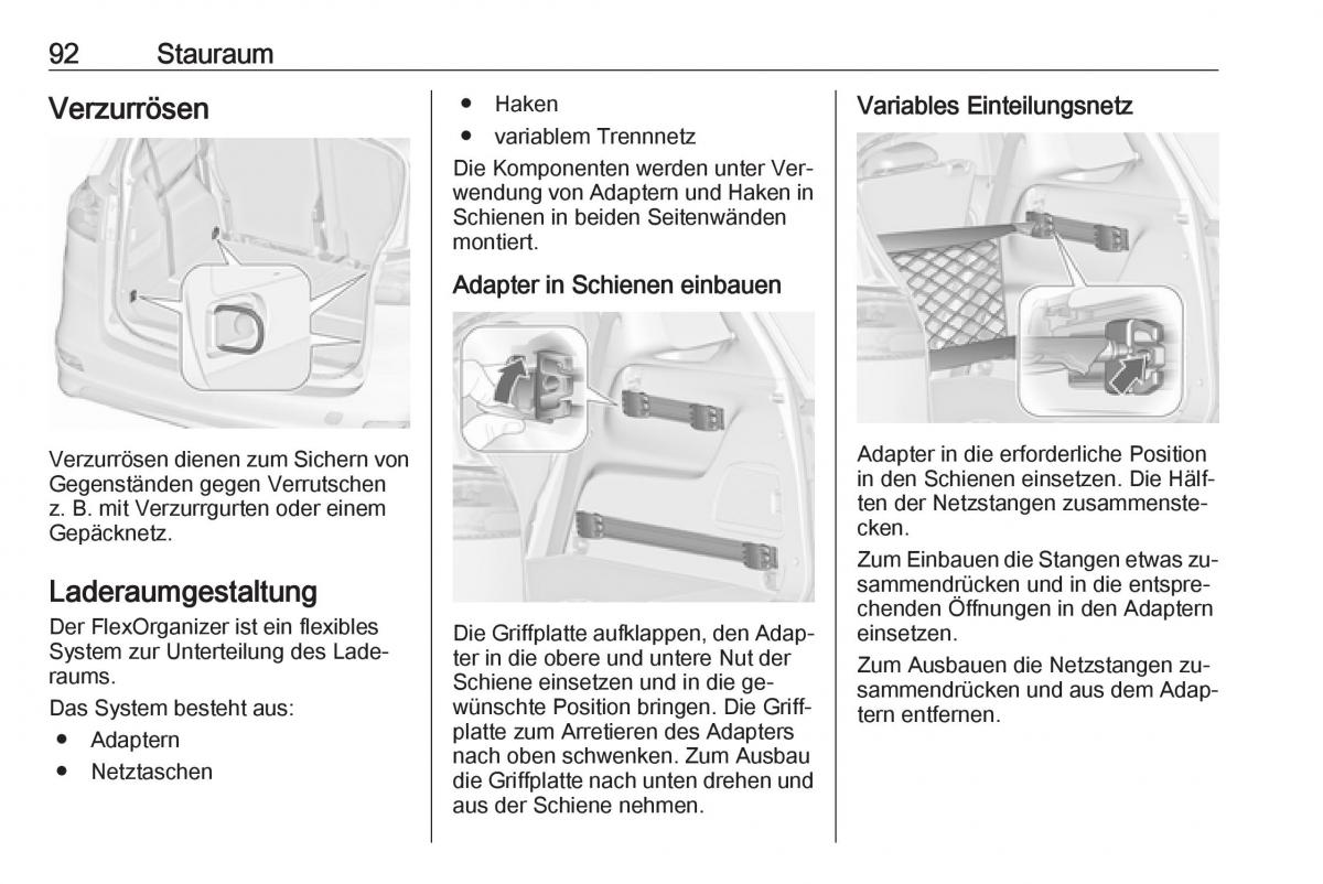 Opel Zafira C Tourer Handbuch / page 94