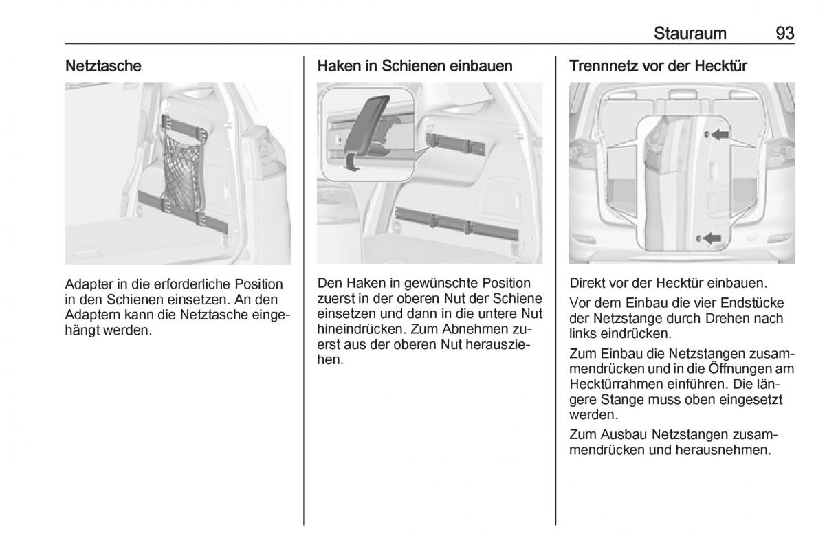 Opel Zafira C Tourer Handbuch / page 95