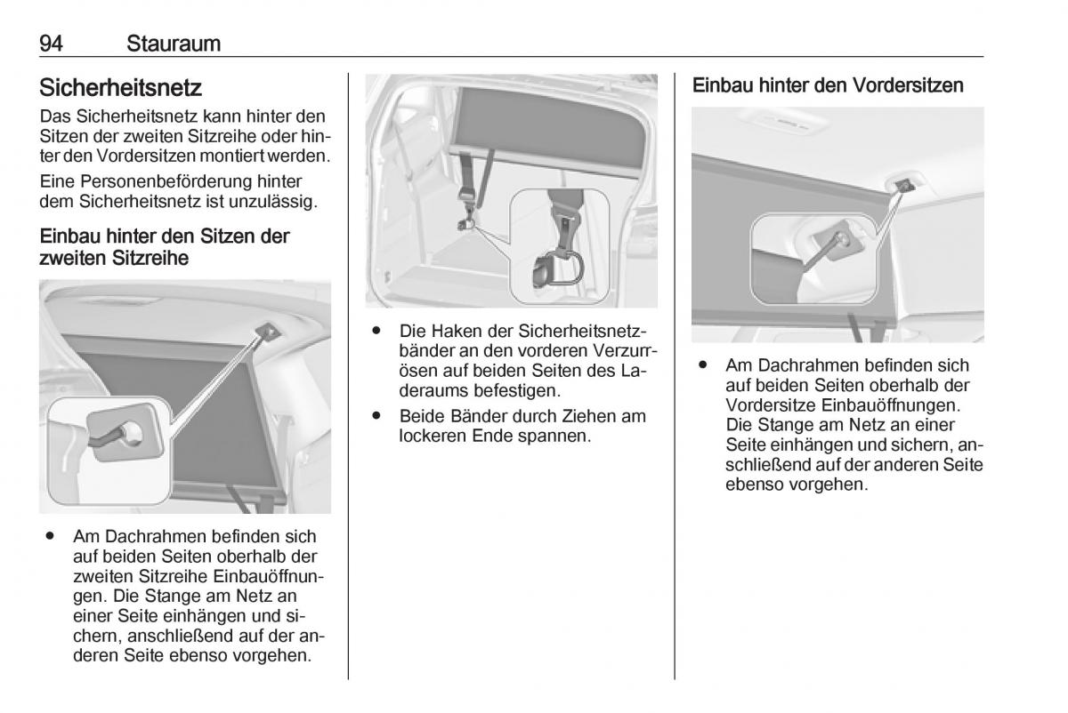 Opel Zafira C Tourer Handbuch / page 96