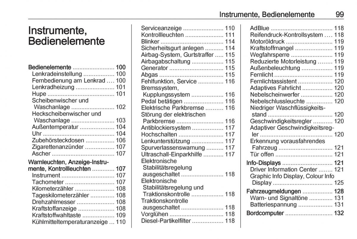 Opel Zafira C Tourer Handbuch / page 101