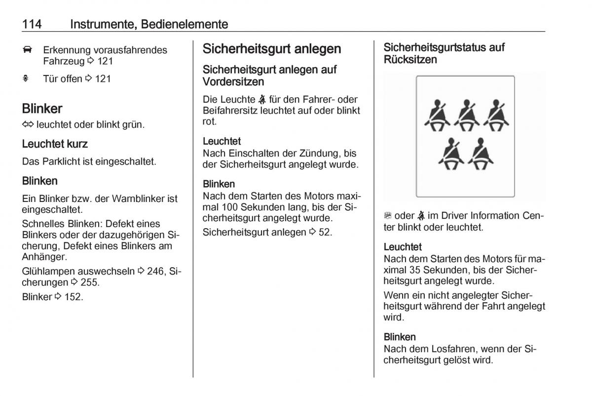 Opel Zafira C Tourer Handbuch / page 116