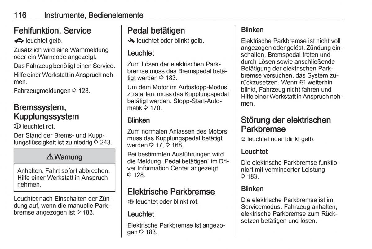 Opel Zafira C Tourer Handbuch / page 118