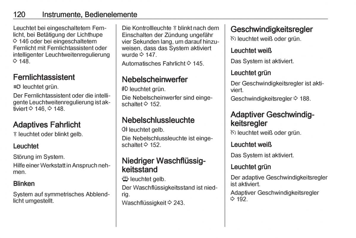 Opel Zafira C Tourer Handbuch / page 122