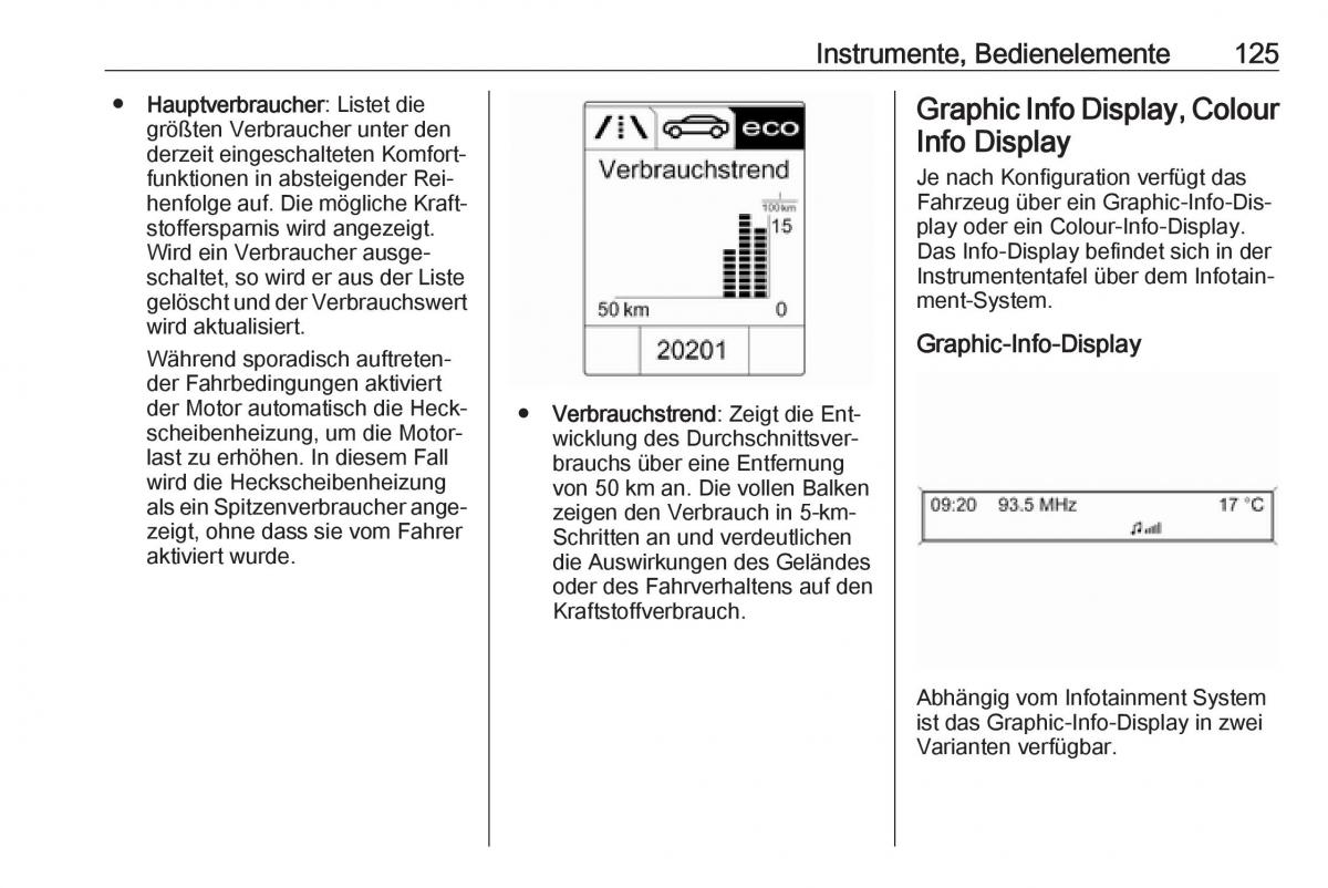 Opel Zafira C Tourer Handbuch / page 127