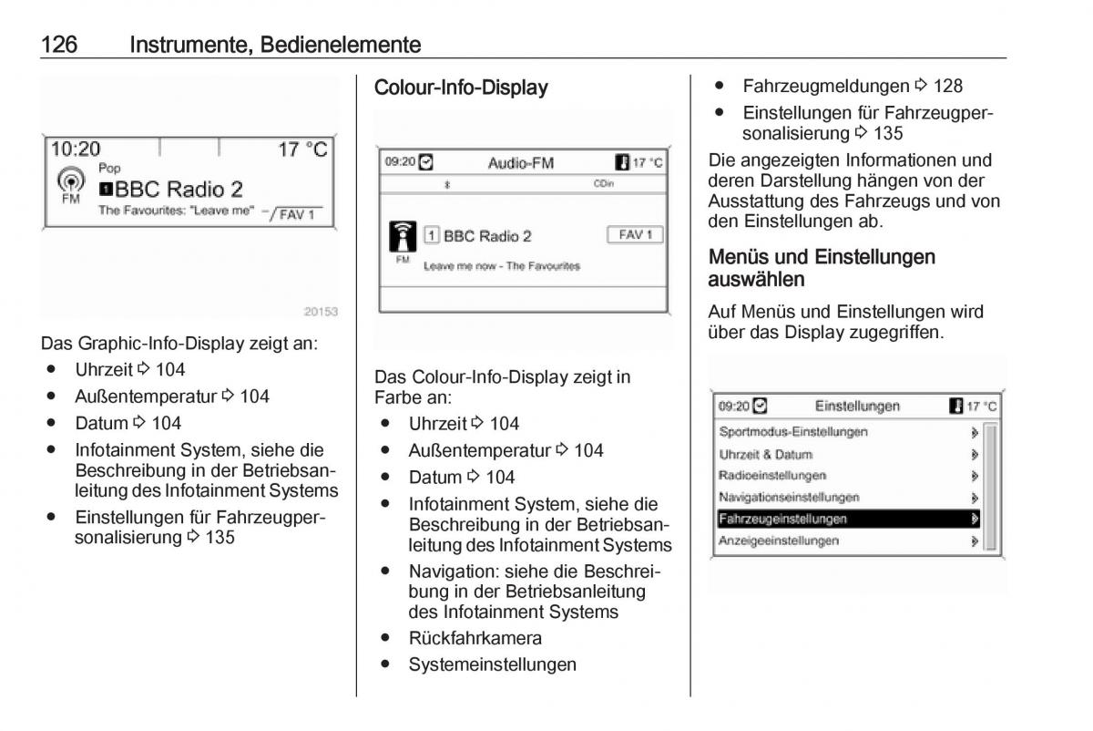 Opel Zafira C Tourer Handbuch / page 128