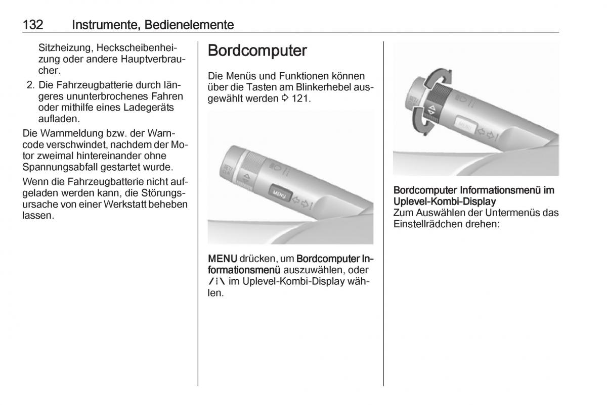 Opel Zafira C Tourer Handbuch / page 134