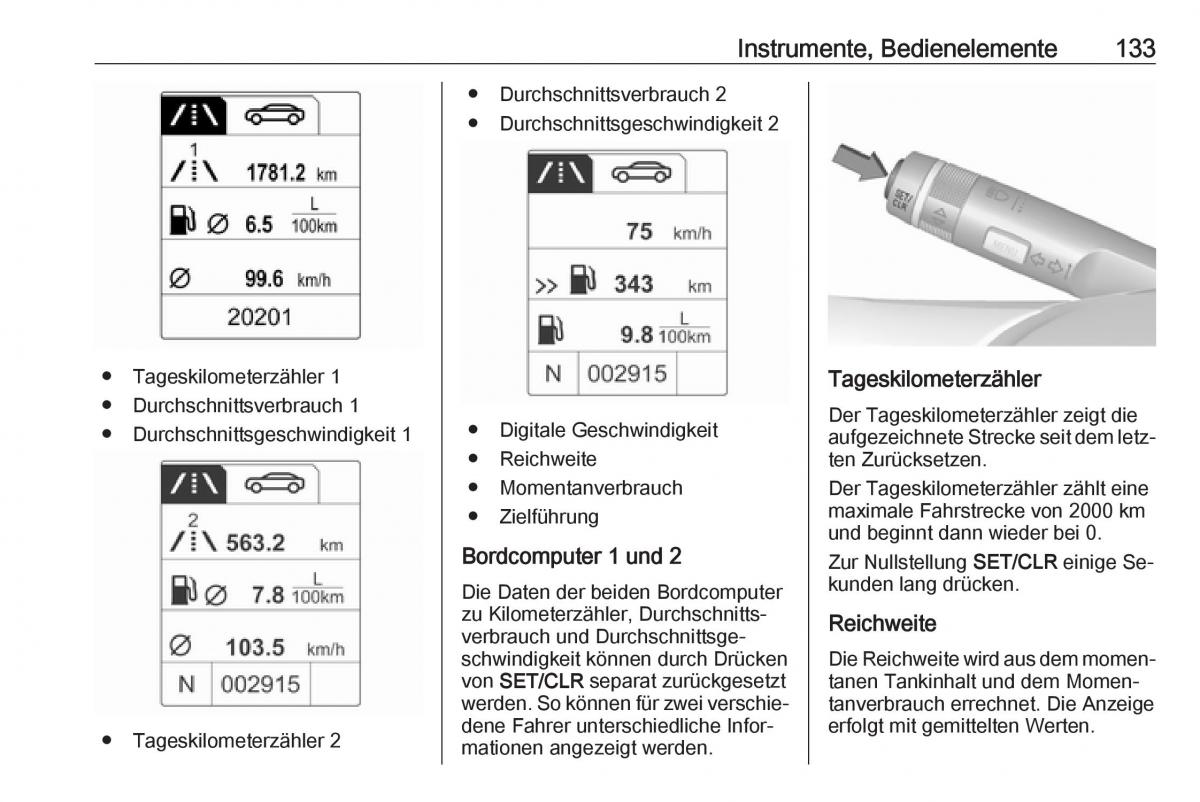 Opel Zafira C Tourer Handbuch / page 135