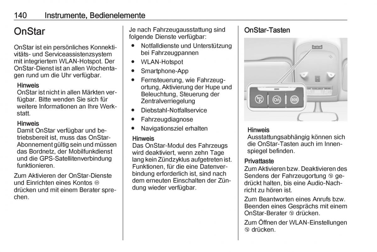 Opel Zafira C Tourer Handbuch / page 142