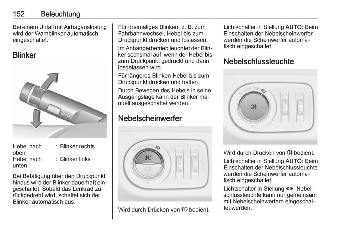 Opel Zafira C Tourer Handbuch / page 154