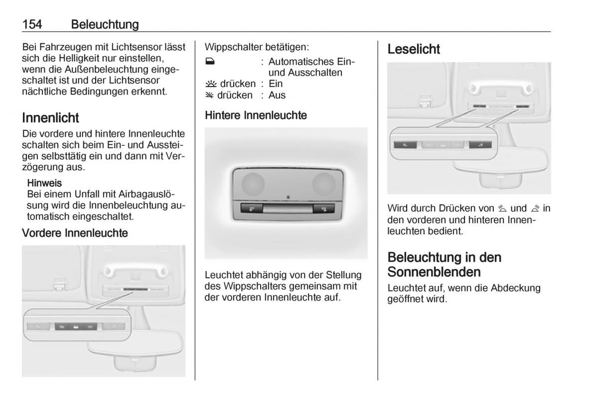 Opel Zafira C Tourer Handbuch / page 156