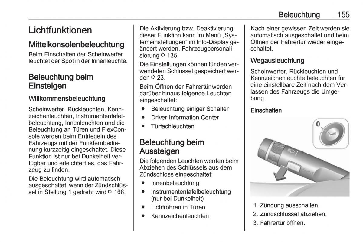 Opel Zafira C Tourer Handbuch / page 157