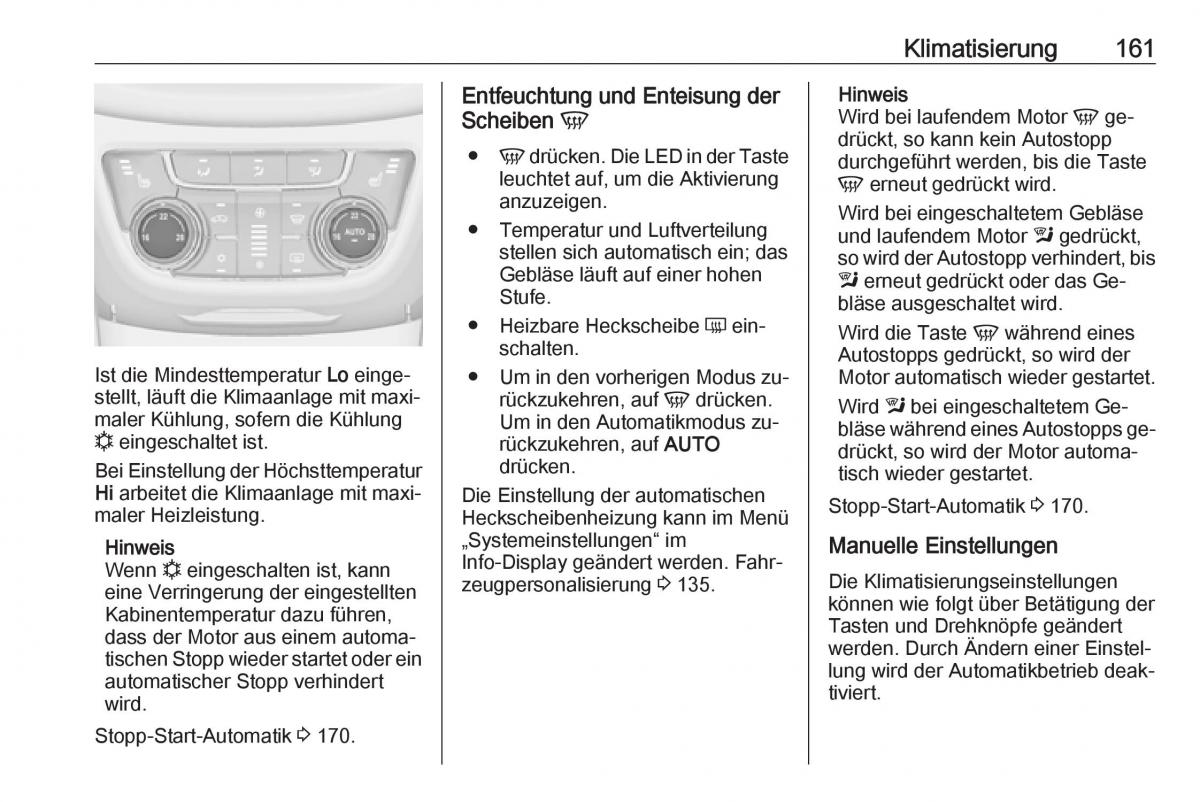 Opel Zafira C Tourer Handbuch / page 163