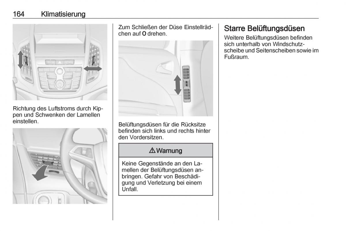 Opel Zafira C Tourer Handbuch / page 166