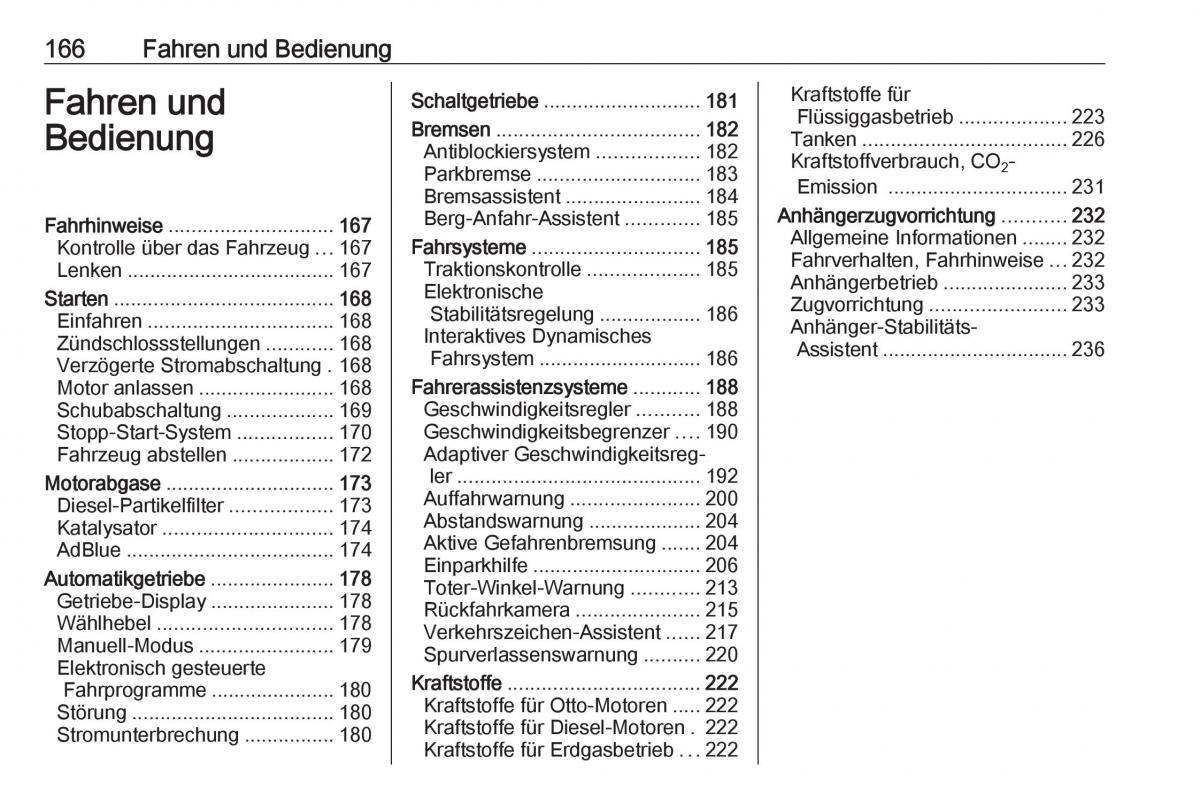 Opel Zafira C Tourer Handbuch / page 168