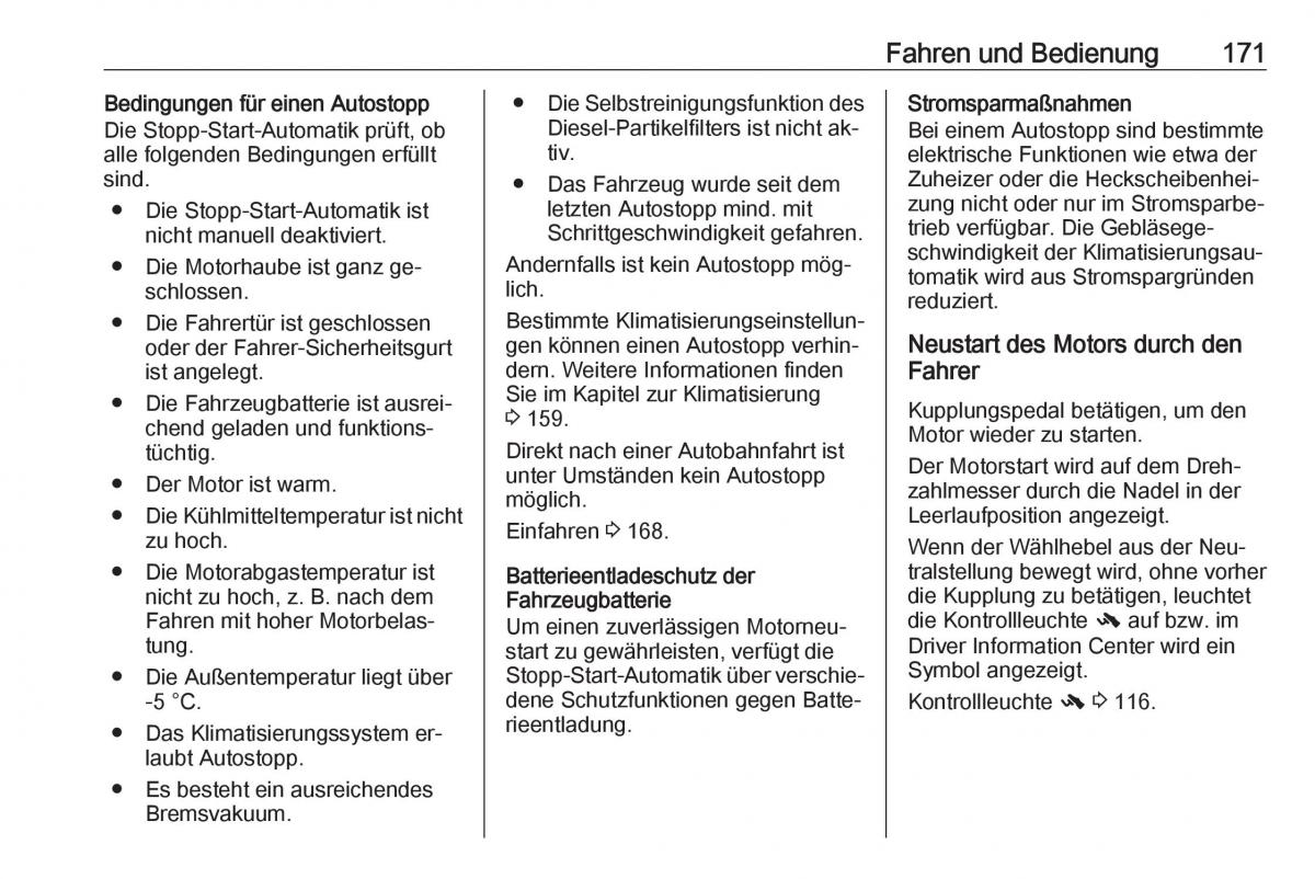 Opel Zafira C Tourer Handbuch / page 173