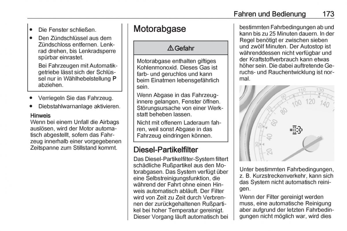 Opel Zafira C Tourer Handbuch / page 175