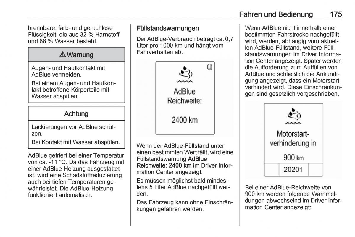 Opel Zafira C Tourer Handbuch / page 177