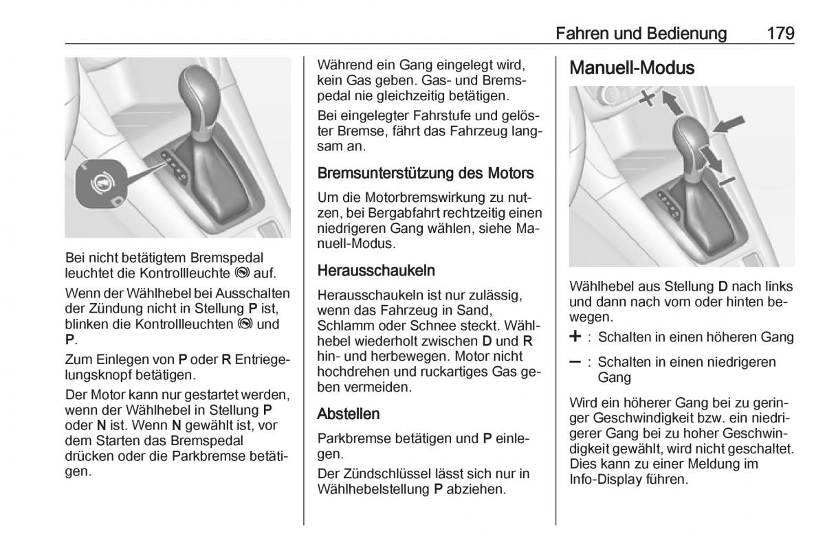 Opel Zafira C Tourer Handbuch / page 181