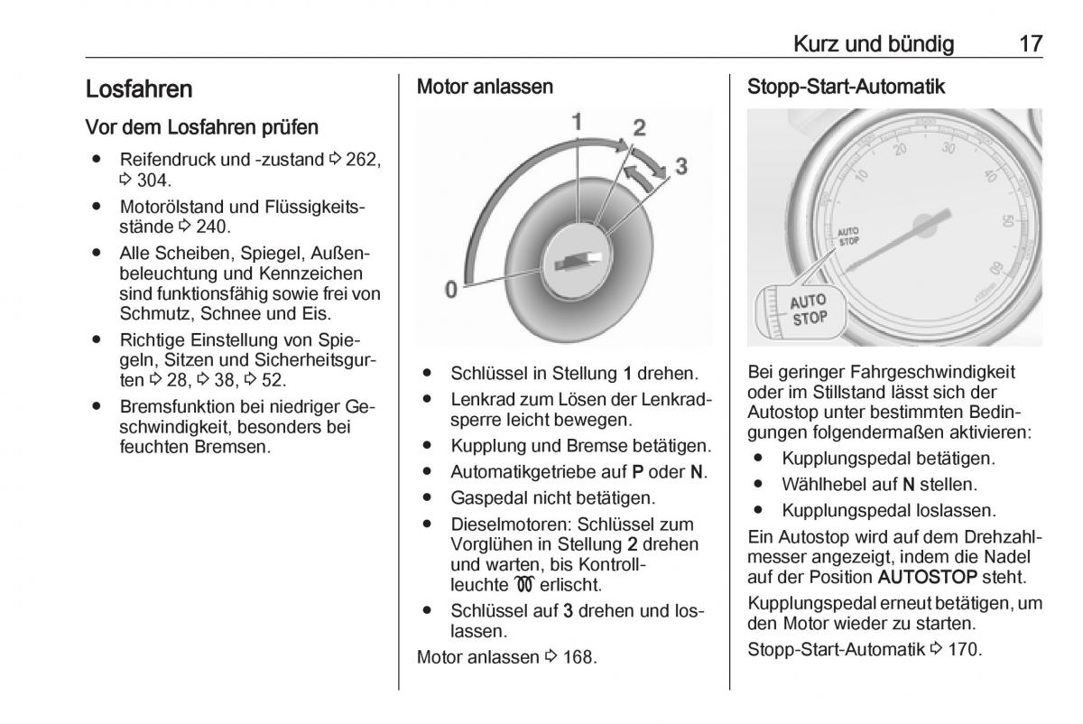 Opel Zafira C Tourer Handbuch / page 19