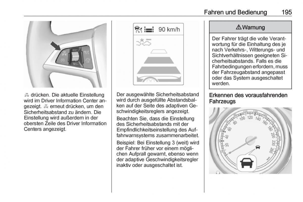 Opel Zafira C Tourer Handbuch / page 197