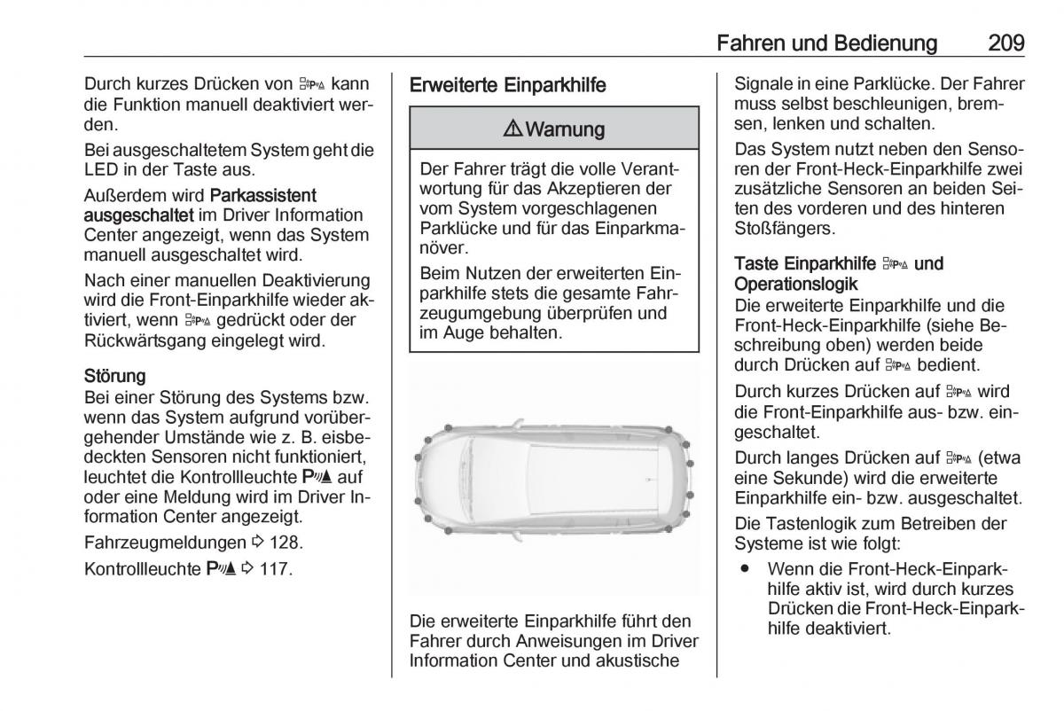 Opel Zafira C Tourer Handbuch / page 211