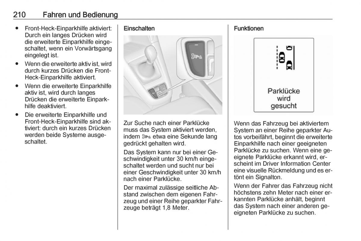 Opel Zafira C Tourer Handbuch / page 212