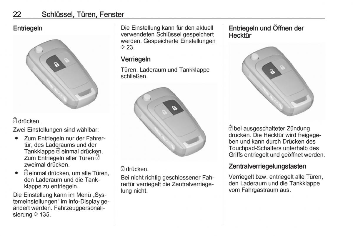 Opel Zafira C Tourer Handbuch / page 24