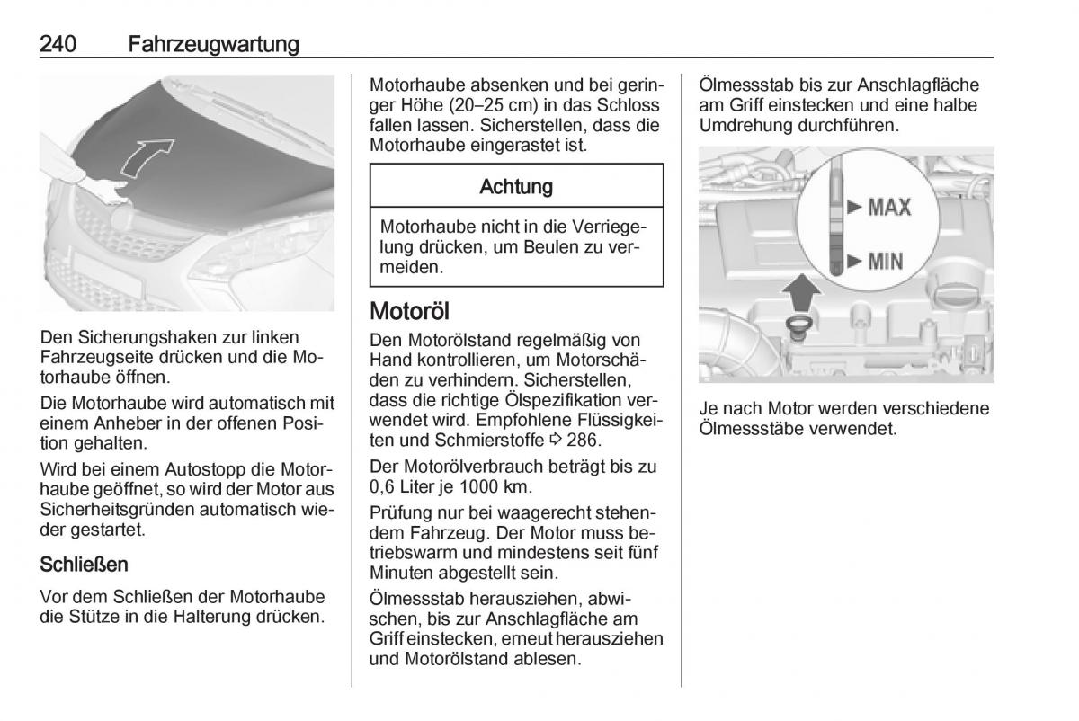 Opel Zafira C Tourer Handbuch / page 242