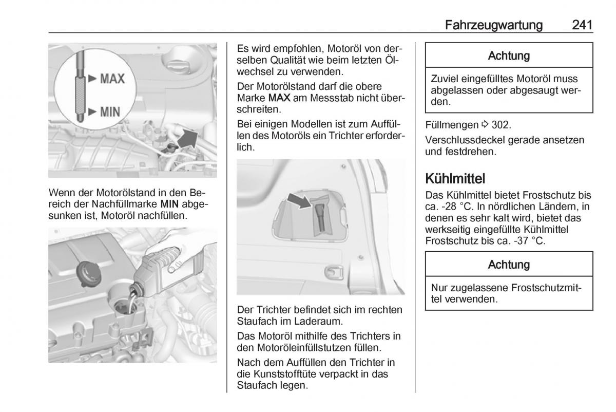 Opel Zafira C Tourer Handbuch / page 243