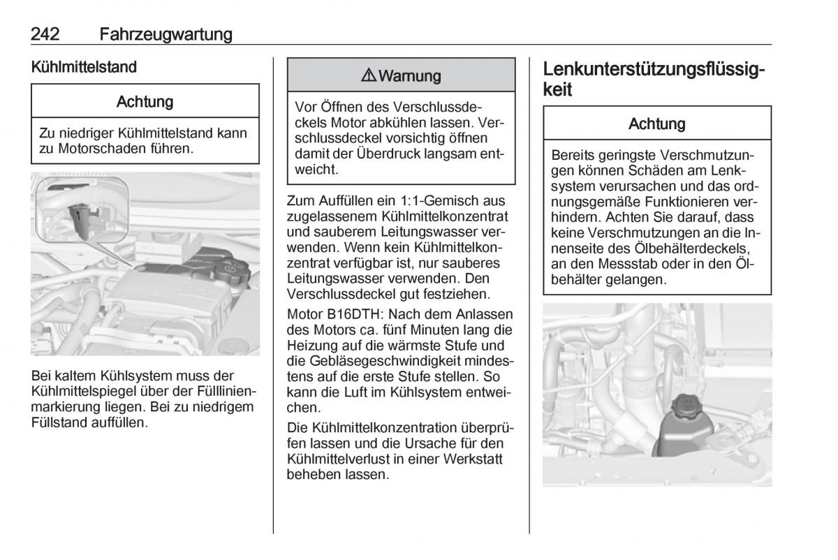 Opel Zafira C Tourer Handbuch / page 244