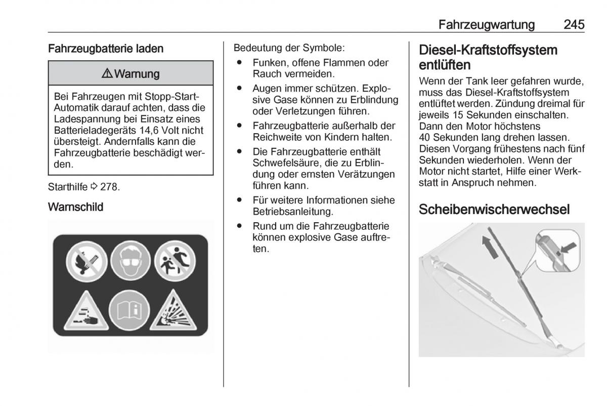 Opel Zafira C Tourer Handbuch / page 247