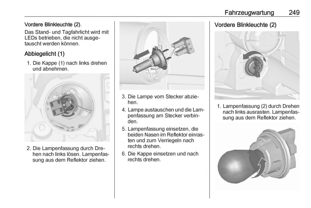 Opel Zafira C Tourer Handbuch / page 251