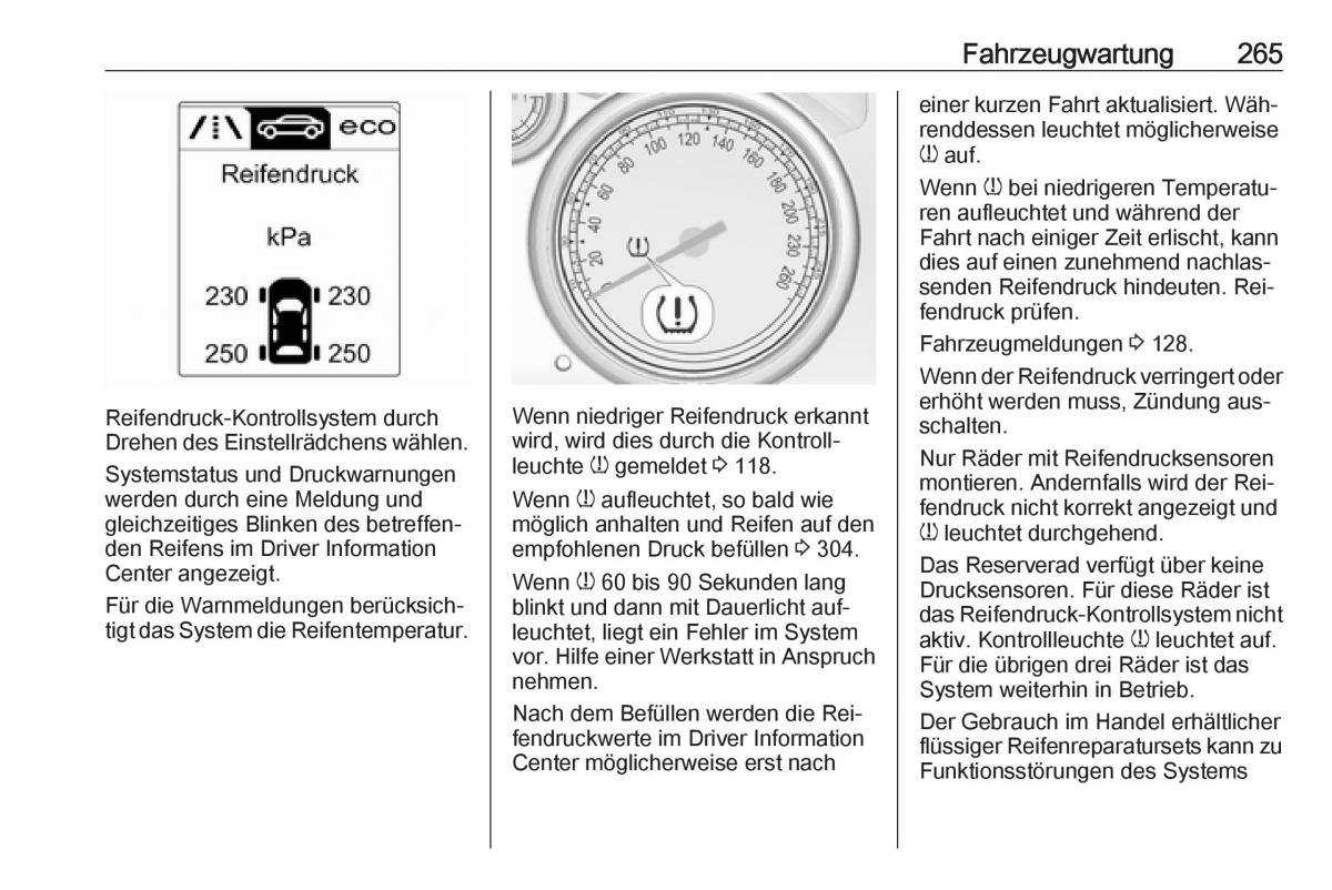 Opel Zafira C Tourer Handbuch / page 267