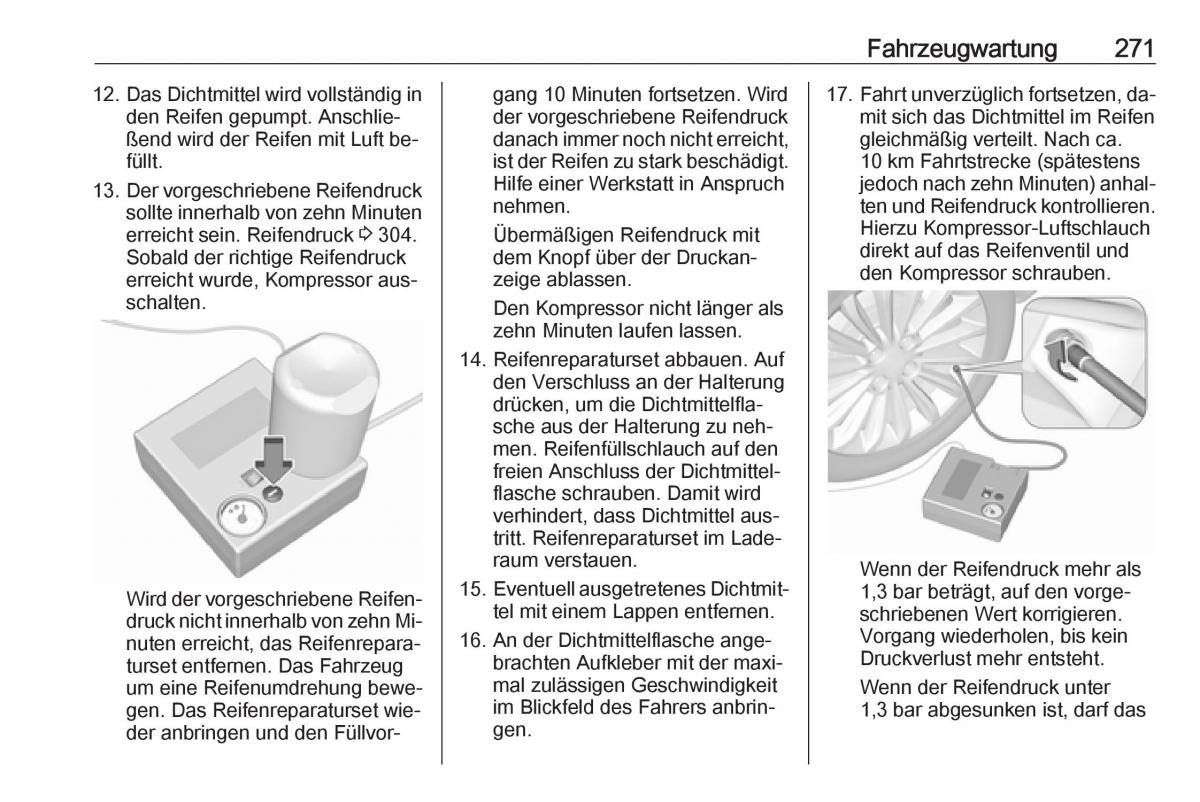 Opel Zafira C Tourer Handbuch / page 273