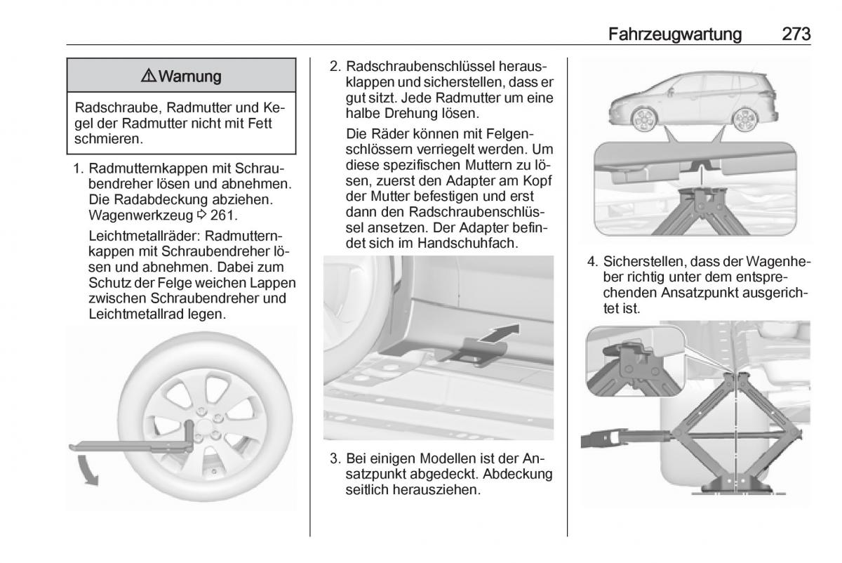 Opel Zafira C Tourer Handbuch / page 275