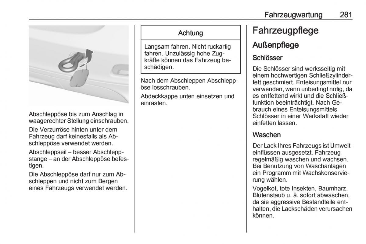 Opel Zafira C Tourer Handbuch / page 283