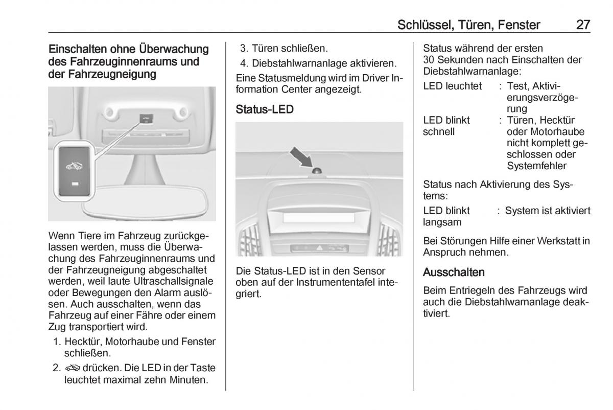 Opel Zafira C Tourer Handbuch / page 29