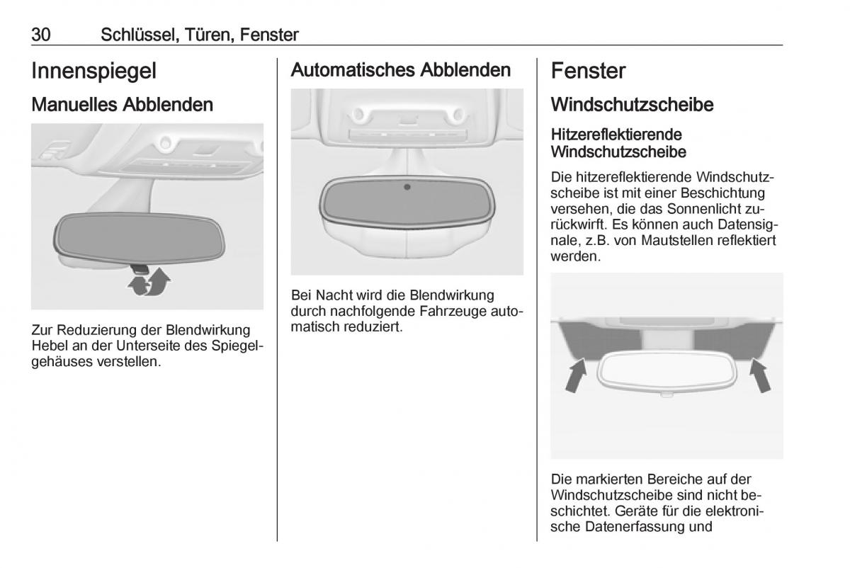 Opel Zafira C Tourer Handbuch / page 32